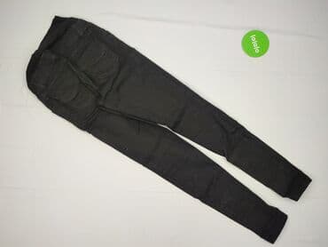 spodnie woskowane na gumce: Spodnie materiałowe damskie, S — 3