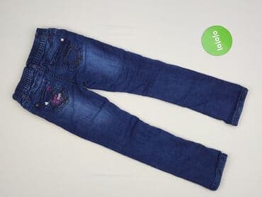 spódniczka szelki: Spodnie jeansowe, Kiki & Koko, 7 lat, 122, stan - Idealny — 3