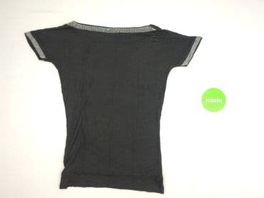 czarne bluzki krótki rękaw obcisła: Women's blouse, size S (EU 36) — 3