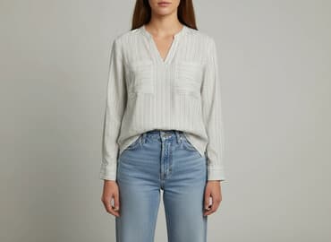 koszulka z długim rękawem w paski: TXM, Bluzka damska, rozmiar M — 7