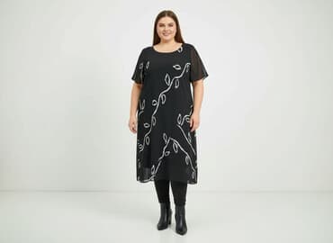 czarne luźne sukienki: Sukienka damska, rozmiar 6XL — 6