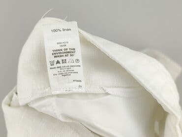 białe lniane spodnie zara: F&F, Spodnie materiałowe damskie, rozmiar M — 5