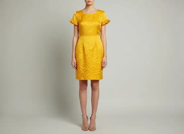 shein zolta sukienka: Sukienka damska, rozmiar S — 5