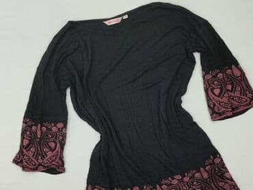 top z piórami czarny: Indiska, Tunika damska, rozmiar M — 1