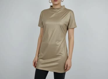 sukienki beżowa midi: Sukienka damska, rozmiar M — 1