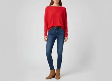 czerwona kurtka damska reserved: Sweter damski, rozmiar M — 10