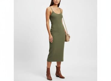 sukienka khaki h m: H&M Basic, Sukienka damska, rozmiar S — 1