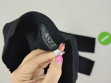 dżinsy z wysokim stanem czarne: Spodnie materiałowe damskie, rozmiar S — 4
