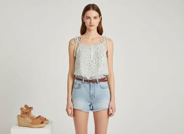 hm bluzka z odkrytymi ramionami: H&M, Top damski, rozmiar S — 7