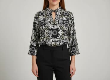 długa bluzka na wierzch krzyżówka: Women's blouse, size M — 1