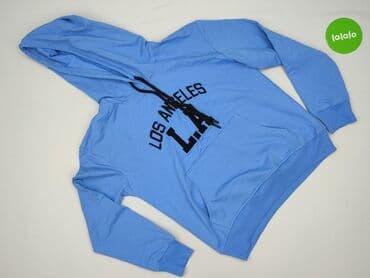 niebieska bluza local heroes: Bluza z kapturem damska, S — 2