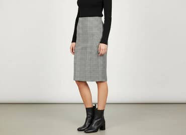 czarne spódnice w kratę: TXM, Spódnica damska, rozmiar M — 6