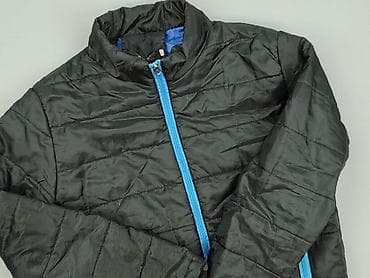 Lekka męska kurtka pikowana - Kolor: czarny z kontrastowymi