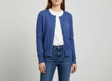 koszula niebieska hm: H&M, Kardigan damski, rozmiar M — 7