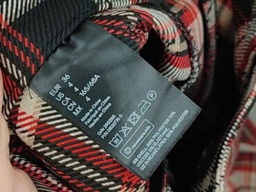 spodnie czerwone w kratę h m: H&M, Material trousers for women, size S — 6