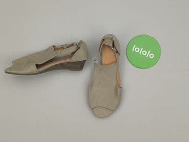 beżowe buty na koturnie ccc: Sandały damskie, rozmiar 37 — 2