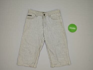 spodenki krótkie plus size: Material trousers for women, size M (EU 38) — 2