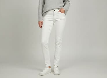 białe buty deichmann: Esmara, Jeansy damskie, rozmiar M — 7