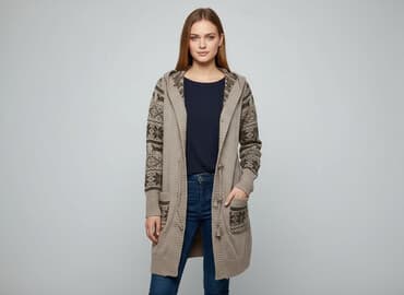 buty zimowe oysho: Kardigan damski, rozmiar M — 6