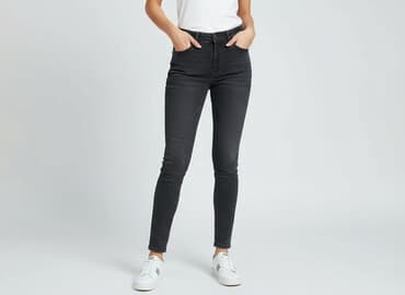 tanie jeansy rurki damskie: SZACHOWNICA, Jeansy damskie, rozmiar S — 7