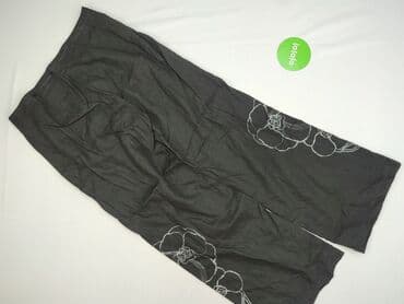 białe lniane spodnie zara: H&M, Spodnie materiałowe damskie, rozmiar XL — 3