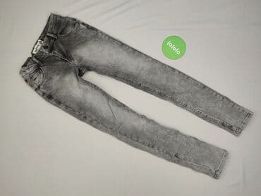 szare szerokie jeansy: Jeansy damskie, rozmiar S — 2