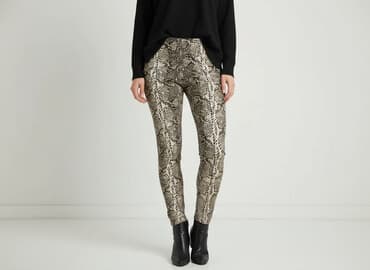 legginsy damskie skóropodobne: Legginsy Eleganckie damskie, rozmiar S — 6