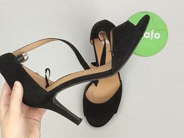 steve madden sandały czarne: H&M, Sandały damskie, rozmiar 37 — 7