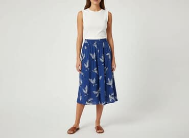 spódniczka alex biało niebieska: H&M, Spódnica damska, rozmiar L — 7