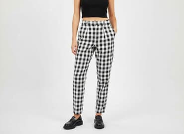 spodnie serduszka by o la la czarne: PrettyLittleThing, Spodnie materiałowe damskie, rozmiar XS — 6