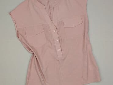 bluzki pudrowy róż krótki rękaw: Bluzka damska, rozmiar M — 2
