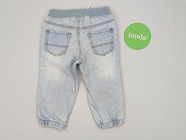 hm 3za2: Spodnie jeansowe, H&M, 9-12 miesięcy, stan - Bardzo dobry — 3