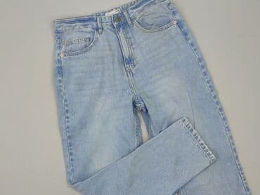 jeansy z asymetrycznym zapieciem: Jeansy damskie, rozmiar M — 1