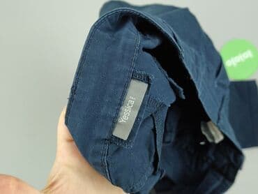 granatowe chinosy damskie: Yessica, Spodnie materiałowe damskie, rozmiar M — 4