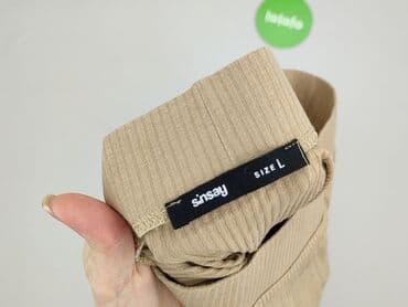 biale legginsy sinsay: Sinsay, Spodnie materiałowe damskie, rozmiar L — 4