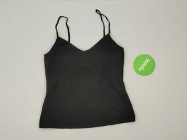 czarne t shirty damskie w serek: Top damski, rozmiar M — 2