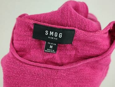 koszulka z prazkowanej dzianiny: SMOG, T-shirt damski, rozmiar M — 5