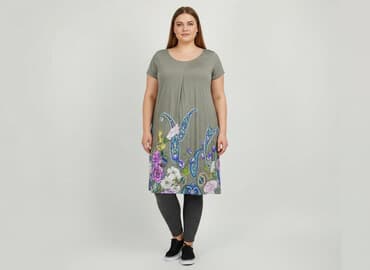 ubrania z indii: Sukienka damska, rozmiar 4XL — 6