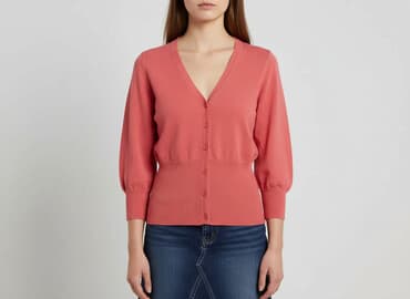 sweter z krótkim rękawem męski: Greenpoint, Kardigan damski, rozmiar S — 6