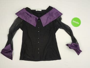 czarne bluzki krótki rękaw obcisła: Women's blouse, size M (EU 38) — 2