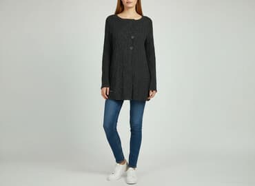 buty na koturnie z futerkiem: Kardigan damski, rozmiar M — 6