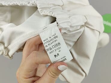 koszula damska z eko skóry: Moda Italia, Material trousers for women, size M — 4