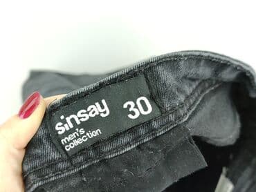sinsay spodnie czarne z wysokim stanem: Sinsay, Jeans for men, size M — 4