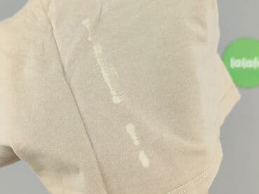 beżowe t shirty: Used, T-shirt damski, rozmiar S — 6