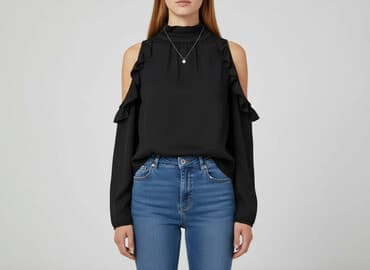 bluzka damska na jedno ramię: Bluzka damska, rozmiar L — 1