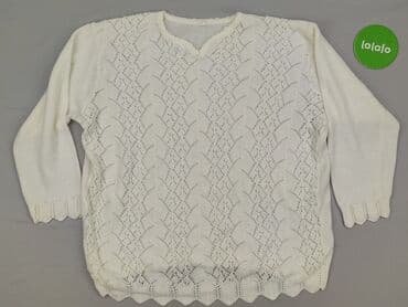 bluzki basic z dekoltem v: Women`s sweater, size 3XL (EU 46) — 2