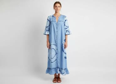 sukienki maxi na wesele niebieska: Sukienka damska, rozmiar L — 6