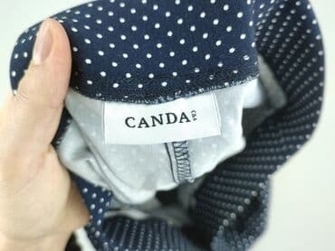 chinosy damskie granatowe: Canda, Spodnie materiałowe damskie, rozmiar M — 4