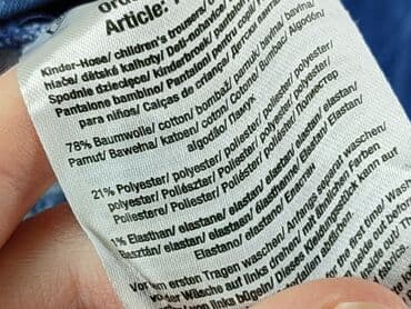 jeansy niemowlęce dla dziewczynki: Spodnie jeansowe, Y.F.K., 9 lat, 128/134, stan - Bardzo dobry — 6