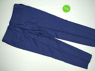 pull and bear kolarki: Męskie spodnie materiałowe – granatowe, klasyczne - Krój: proste — 4